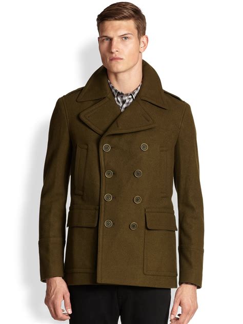 ebay burberry peacoat|Burberry men's overcoat sale.